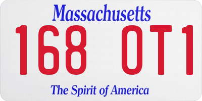 MA license plate 168OT1