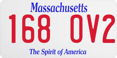MA license plate 168OV2