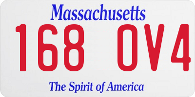 MA license plate 168OV4