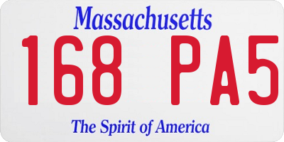 MA license plate 168PA5