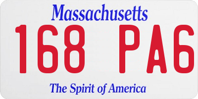 MA license plate 168PA6