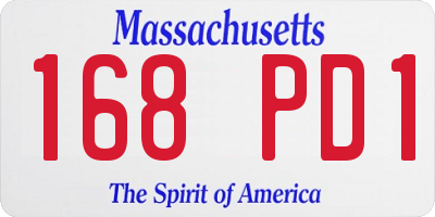 MA license plate 168PD1