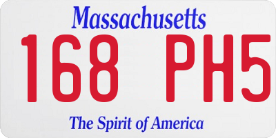 MA license plate 168PH5