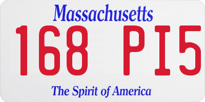 MA license plate 168PI5