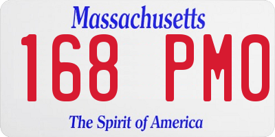 MA license plate 168PM0