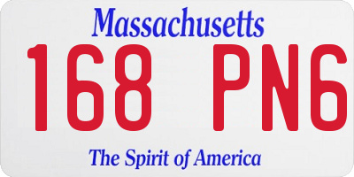 MA license plate 168PN6
