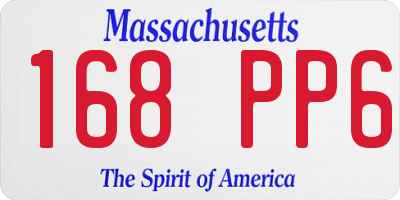 MA license plate 168PP6