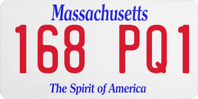 MA license plate 168PQ1