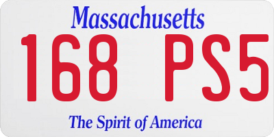 MA license plate 168PS5