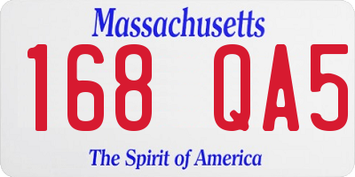 MA license plate 168QA5