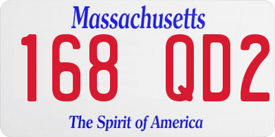 MA license plate 168QD2