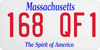 MA license plate 168QF1