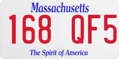 MA license plate 168QF5