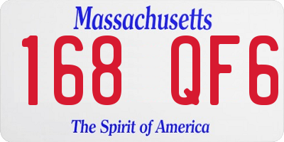 MA license plate 168QF6