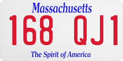 MA license plate 168QJ1