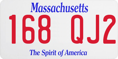 MA license plate 168QJ2