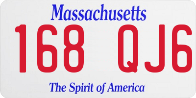 MA license plate 168QJ6