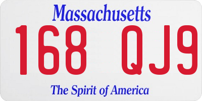 MA license plate 168QJ9