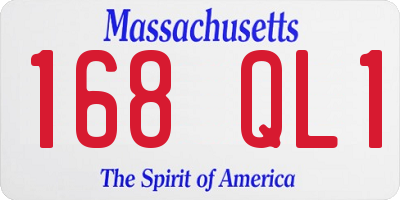 MA license plate 168QL1