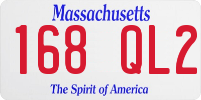 MA license plate 168QL2