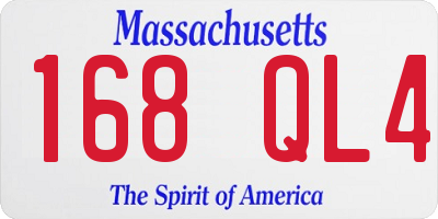 MA license plate 168QL4