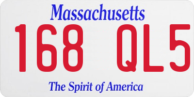 MA license plate 168QL5