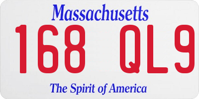 MA license plate 168QL9