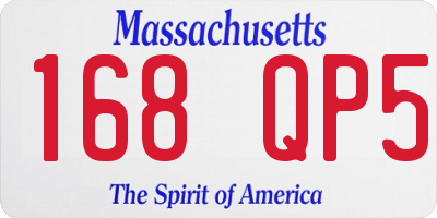 MA license plate 168QP5