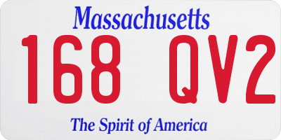 MA license plate 168QV2