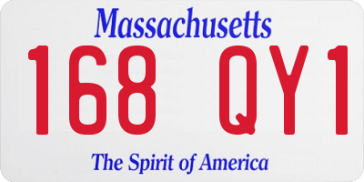 MA license plate 168QY1