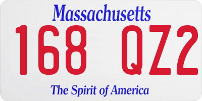 MA license plate 168QZ2