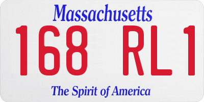 MA license plate 168RL1