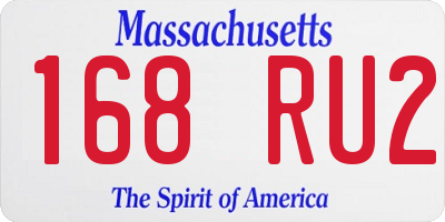 MA license plate 168RU2