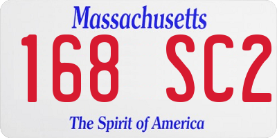 MA license plate 168SC2