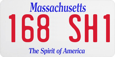 MA license plate 168SH1