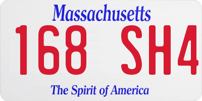 MA license plate 168SH4