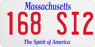 MA license plate 168SI2