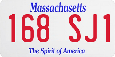 MA license plate 168SJ1