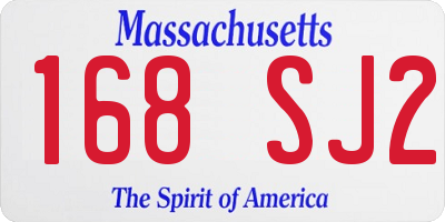 MA license plate 168SJ2