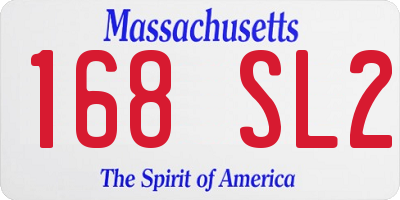 MA license plate 168SL2