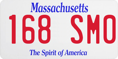 MA license plate 168SM0