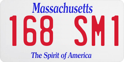 MA license plate 168SM1