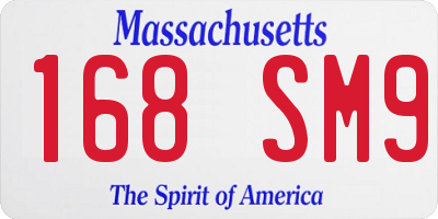MA license plate 168SM9