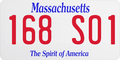 MA license plate 168SO1