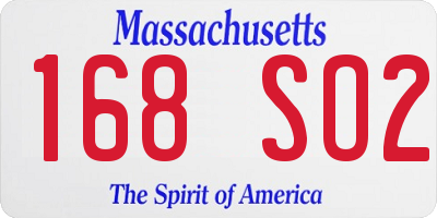 MA license plate 168SO2