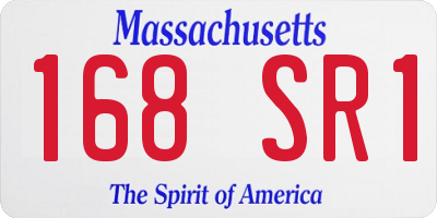 MA license plate 168SR1