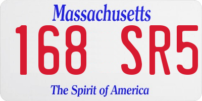 MA license plate 168SR5