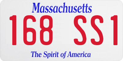 MA license plate 168SS1