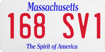 MA license plate 168SV1