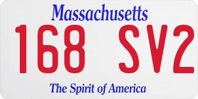 MA license plate 168SV2